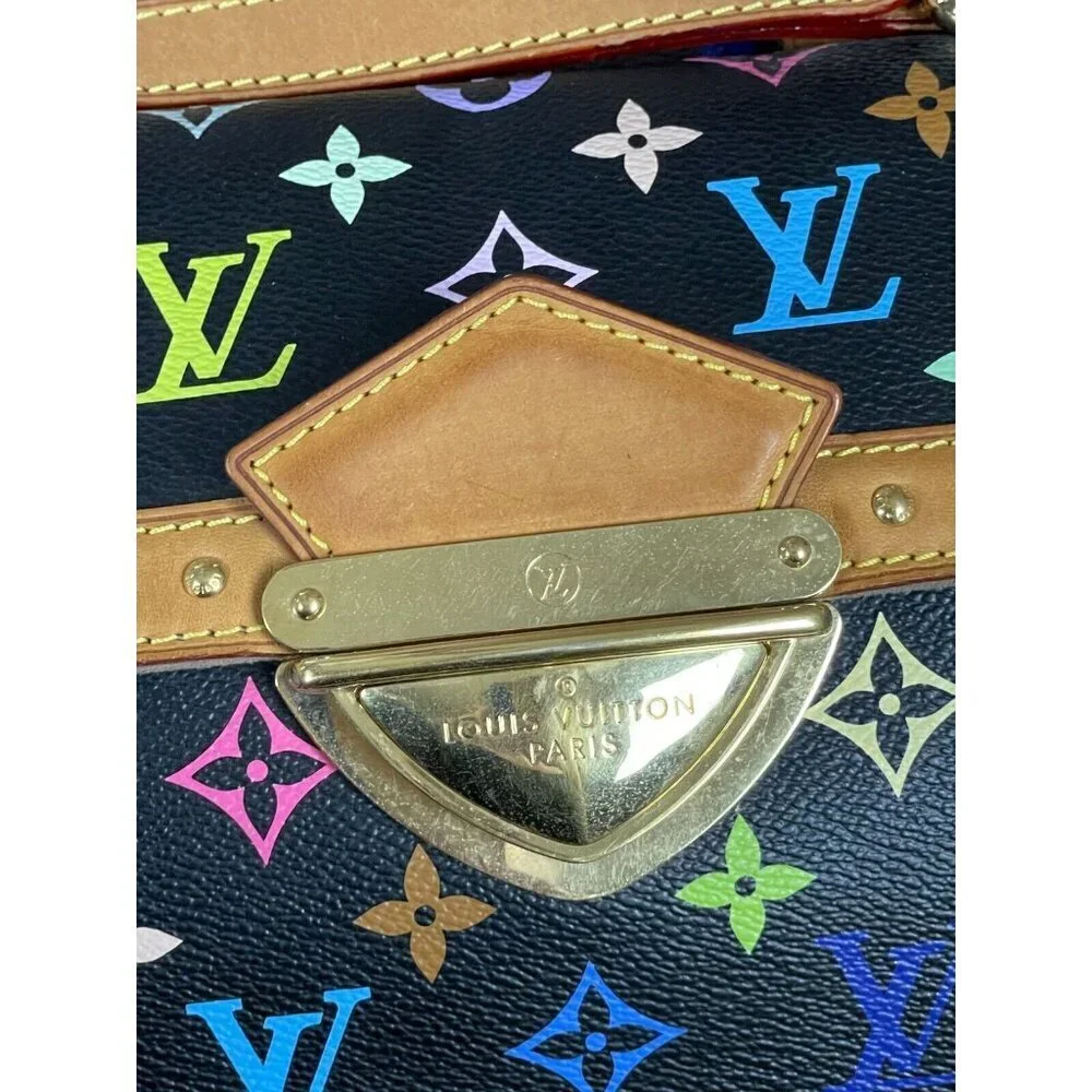 LOUIS VUITTON Multicolor Rita Black LV x TM Murakami Chain Shoulder Strap Bag
